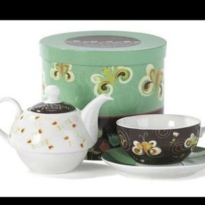 A Cheerful Heart Has A Continual Feast Tea For One Set